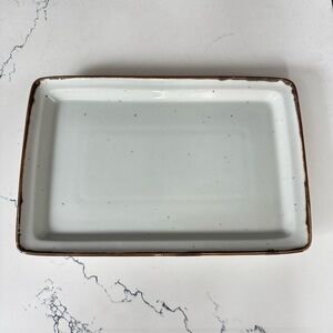 Earthstone Rust Brown Rectangular Serving Platter Plate 11”